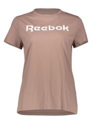 Reebok Koszulka w kolorze jasnobrązowym rozmiar: M. Brązowe bluzki damskie Reebok, m, bez wzorów, z bawełny, bez kołnierzyka, bez ramiączek. Za 65.95 zł.