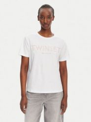 TWINSET T-Shirt 251TT2042 Biały Regular Fit. Białe t-shirty damskie Twinset, l, bez wzorów, z bawełny, bez kołnierzyka. Za 199.99 zł.