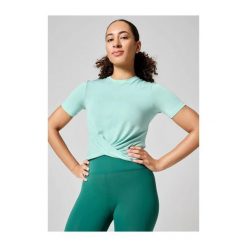 Koszulka Casall Delight Short Wrap Tee 42. Zielone koszulki damskie Casall, bez wzorów, bez kołnierzyka, bez ramiączek. W wyprzedaży za 199.00 zł.