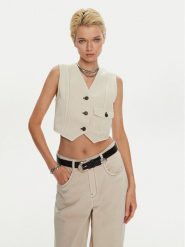 Miss Sixty Kamizelka 6L3WJ4620000 Écru Regular Fit. Kamizelki damskie Miss Sixty, l, bez wzorów, z bawełny, bez kaptura. Za 379.99 zł.