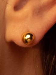 CARATELLI Złote kolczyki-wkrętki "Puce" rozmiar: onesize. Czerwone kolczyki damskie CARATELLI, złote. Za 260.99 zł.