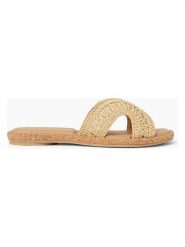 Reef Klapki "Willow Paisley" w kolorze beżowym rozmiar: 41. Brązowe klapki damskie Reef, bez wzorów, z otwartym noskiem, bez obcasa, bez zapięcia. Za 289.88 zł.