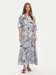 United Colors Of Benetton Sukienka letnia 4ENDDV0BT Niebieski Relaxed Fit. Niebieskie sukienki damskie United Colors Of Benetton, bez wzorów, z bawełny, bez ramiączek. Za 339.99 zł.