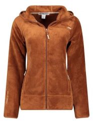 Geographical Norway Kurtka polarowa "Upalood" w kolorze jasnobrązowym rozmiar: XL. Brązowe kurtki damskie Geographical Norway, xl, bez wzorów, z polaru, bez kaptura. Za 100.99 zł.