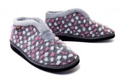 Kapcie damskie za kostkę MANITU 340009-91 gris 1. Szare kapcie damskie Manitu, z polaru. Za 169.90 zł.