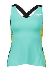 Mizuno Top sportowy w kolorze turkusowym rozmiar: M. Niebieskie koszulki sportowe damskie Mizuno, m, bez wzorów, z materiału, bez ramiączek, outdoorowe. Za 110.29 zł.