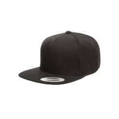 Czapka typu snapback Flexfit Premium. Czarne czapki z daszkiem damskie FLEXFIT, bez wzorów. Za 137.50 zł.