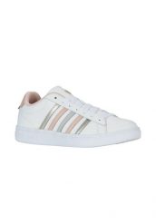 Damskie Buty Sportowe Court Tiebreak II. Białe obuwie trekkingowe damskie K-SWISS, z gumy, bez zapięcia. Za 412.00 zł.