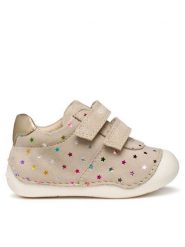 Geox Sneakersy B Tutim B9440B 007NF C5379 Beżowy. Brązowe trampki dziewczęce Geox, bez wzorów, ze skóry, bez zapięcia. Za 159.99 zł.