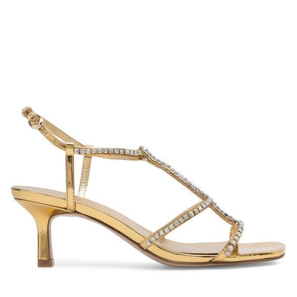 Sandały Badura. Żółte sandały damskie Badura, bez wzorów, bez obcasa, na szpilce, bez zapięcia. Za 207.99 zł.