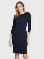 Lauren Ralph Lauren Sukienka codzienna 250863910002 Granatowy Regular Fit. Niebieskie sukienki damskie Lauren Ralph Lauren, bez wzorów, z wiskozy, bez ramiączek. Za 579.99 zł.