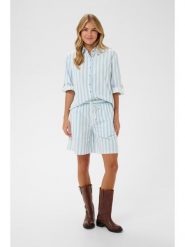 SAINT TROPEZ Szorty w kolorze błękitno-białym rozmiar: M. Białe szorty damskie Saint Tropez, bez wzorów, z bawełny, z podwyższonym stanem. Za 119.95 zł.
