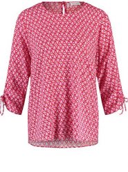 Gerry Weber Bluzka w kolorze czerwono-biało-jasnoróżowym rozmiar: 44. Białe bluzki damskie Gerry Weber, bez wzorów, z wiskozy, bez kołnierzyka, bez ramiączek. Za 140.53 zł.