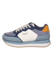 Pepe Jeans FOOTWEAR Sneakersy "High" w kolorze fioletowo-błękitnym rozmiar: 39. Niebieskie obuwie sportowe damskie Pepe Jeans FOOTWEAR, z jeansu, bez zapięcia. Za 170.87 zł.