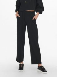 ONLY Spodnie materiałowe 15235076 Czarny Loose Fit. Czarne spodnie materiałowe damskie Only, bez wzorów, z materiału. Za 149.99 zł.