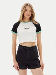 Volcom T-Shirt Alix 2 B3512506 Biały Slim Fit. Białe t-shirty damskie Volcom, m, bez wzorów, z bawełny, bez kołnierzyka. Za 99.99 zł.