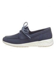 Timberland Skórzane mokasyny "Bradstreet" w kolorze granatowym rozmiar: 39. Niebieskie mokasyny damskie Timberland, bez obcasa. Za 166.49 zł.