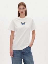 HUGO T-Shirt Vintage Tee 50537239 Biały Relaxed Fit. Białe t-shirty damskie Hugo, s, bez wzorów, z bawełny, bez kołnierzyka. Za 139.99 zł.