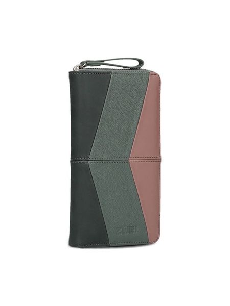Zwei Portfel w kolorze jasnobrązowo-zielono-czarnym - 11 x 20 x 3 cm rozmiar: onesize. Brązowe portfele damskie Zwei, bez wzorów, z materiału. Za 115.95 zł.