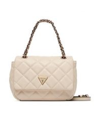 Guess Torebka Juliet Mini HWQG24 56740 Kremowy. Białe torebki klasyczne damskie Guess, ze skóry, bez dodatków. Za 444.99 zł.