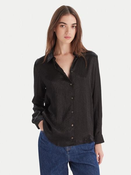 Marella Koszula Matita 2525116091 Czarny Regular Fit. Czarne koszule damskie Marella, bez wzorów, z syntetyku, bez kołnierzyka, bez ramiączek. Za 319.99 zł.