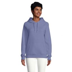 Bluza Z Kapturem Dla Dorosłych Unisex Stellar. Niebieskie bluzy damskie SOL'S, l, bez wzorów, z bawełny, z kapturem. Za 235.99 zł.