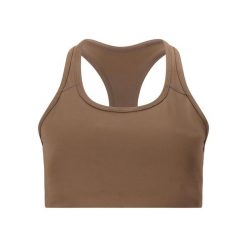 Damski tank top Athlecia Myolie. Brązowe biustonosze sportowe damskie Athlecia, bez wzorów, z elastanu. Za 151.00 zł.