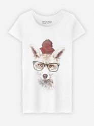 WOOOP Koszulka w kolorze białym rozmiar: XL. Białe koszulki damskie Wooop, xl, bez wzorów, z bawełny, bez kołnierzyka, bez ramiączek. Za 43.99 zł.