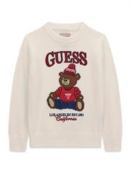Guess Sweter N6BR03 Z1393 Kremowy Regular Fit. Białe swetry chłopięce Guess, bez kołnierzyka. Za 214.99 zł.