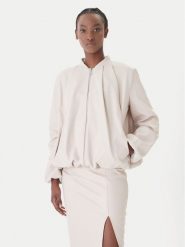 Rinascimento Kurtka z imitacji skóry CFC0127530003 Beżowy Relaxed Fit. Brązowe kurtki damskie Rinascimento, xs, bez wzorów, ze skóry, bez kaptura. Za 799.99 zł.