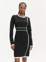 Silvian Heach Sukienka codzienna PGA22128VE Czarny Slim Fit. Czarne sukienki damskie Silvian Heach, bez wzorów, z wiskozy, bez ramiączek. Za 739.99 zł.