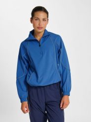 Damska bluza zapinana na zamek Hummel Pulse. Niebieskie bluzy damskie Hummel, xl, bez wzorów, z materiału, bez kaptura. Za 275.90 zł.