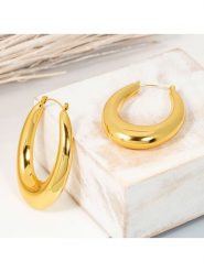 LA CHIQUITA Pozłacane kolczyki-kreole rozmiar: onesize. Żółte kolczyki damskie LA CHIQUITA, pozłacane. Za 100.75 zł.