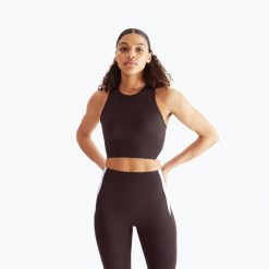 Koszulka damska On Movement Crop. Brązowe bluzki damskie On, bez wzorów, bez kołnierzyka, bez ramiączek. Za 179.99 zł.