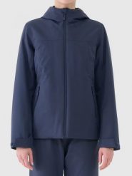 4F Kurtka narciarska w kolorze granatowym rozmiar: L. Niebieskie kurtki sportowe damskie 4F, l, bez wzorów, z puchu, bez kaptura. Za 157.35 zł.