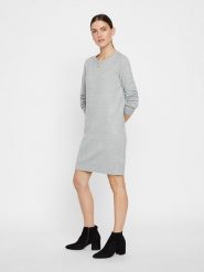 Vero Moda Sukienka "Doffy" w kolorze szarym rozmiar: XXL. Szare sukienki damskie Vero Moda, bez wzorów, bez ramiączek. Za 92.21 zł.