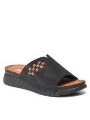Go Soft Klapki EST-2299-02 Czarny. Czarne klapki damskie GO SOFT, bez wzorów, ze skóry, bez obcasa, bez zapięcia. Za 149.99 zł.