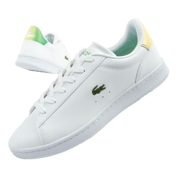 Buty damskie sportowe Lacoste Carnaby trampki. Białe obuwie sportowe casual damskie Lacoste, bez zapięcia. Za 269.00 zł.