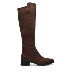 Muszkieterki MICHAEL Michael Kors. Brązowe kozaki damskie MICHAEL Michael Kors, bez obcasa, na płaskiej podeszwie, bez zapięcia. Za 879.99 zł.