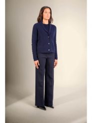 Perfect Cashmere Kaszmirowy kardigan "Mila" w kolorze granatowym rozmiar: L. Niebieskie kardigany damskie Perfect Cashmere, l, bez wzorów, z kaszmiru. Za 652.99 zł.