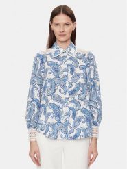 Nissa Koszula C14909 Niebieski Regular Fit. Niebieskie koszule damskie Nissa, bez wzorów, z bawełny, bez kołnierzyka, bez ramiączek. Za 589.99 zł.
