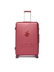 Beverly Hills Polo Club Walizka duża CEO-BHPC-L-004-08-BURGUNDY Bordowy. Czerwone walizki Beverly Hills Polo Club, bez wzorów, z tworzywa sztucznego, duże. Za 399.99 zł.