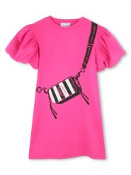 Marc Jacobs Sukienka codzienna W60496 S Różowy Regular Fit. Czerwone sukienki dziewczęce Marc Jacobs, bez wzorów, z syntetyku, bez ramiączek, proste. Za 279.99 zł.