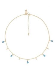 U.S. Polo Assn. Pozłacany naszyjnik z kamieniami ozdobnymi - dł. 36 cm rozmiar: onesize. Niebieskie naszyjniki damskie U.S. Polo Assn., metalowe. Za 65.99 zł.