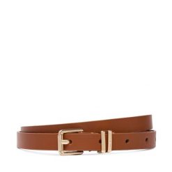 Pasek Tommy Hilfiger. Brązowe paski damskie Tommy Hilfiger, bez wzorów. Za 189.99 zł.