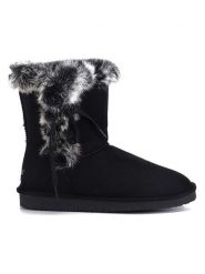 Blackfield Botki zimowe "Coma" w kolorze czarnym rozmiar: 37. Czarne botki damskie Blackfield, na zimę, z materiału, z okrągłym noskiem, bez obcasa, bez zapięcia. Za 173.99 zł.