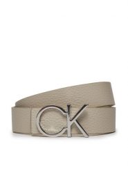 Calvin Klein Pasek Damski K60K611904 Beżowy. Brązowe paski damskie Calvin Klein, bez wzorów, ze skóry. Za 149.99 zł.