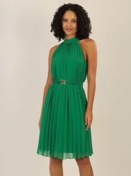 APART Sukienka w kolorze zielonym rozmiar: 46. Zielone sukienki damskie Apart, bez wzorów, z tkaniny, bez ramiączek. Za 208.99 zł.