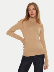 Guess Golf Paule W2BR53 Z2V62 Beżowy Regular Fit. Brązowe golfy damskie Guess, xs, z aplikacjami, z wiskozy, bez ramiączek. Za 179.99 zł.