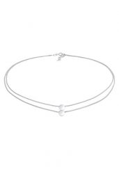 Elli Damski naszyjnik choker Circle Geo Look Blogger Trend warstwowy wygląd srebro 925 Sterling Silver Naszyjniki 1 ct. Szare naszyjniki damskie Elli, srebrne. Za 279.64 zł.